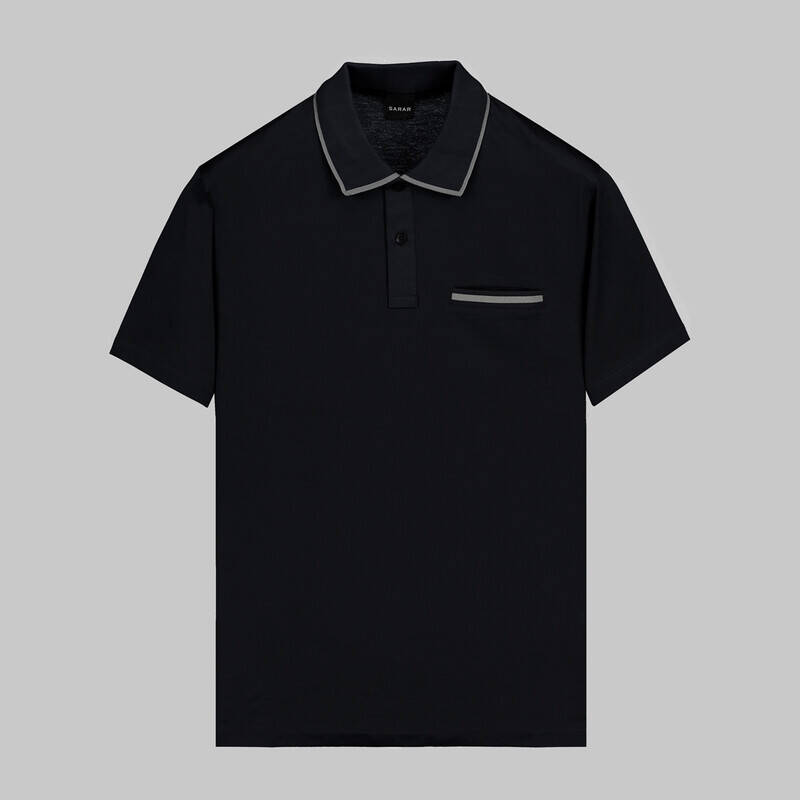 POLO YAKA CEP DETAYLI BORDO TİŞÖRT