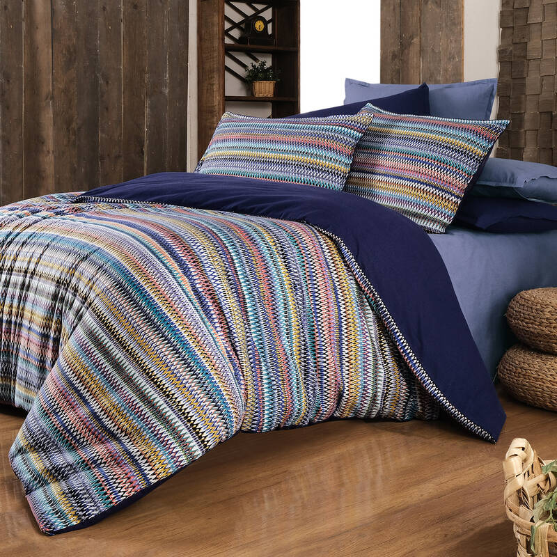 DIMITRO FLANEL MAVİ KING SIZE NEVRESİM TAKIMI