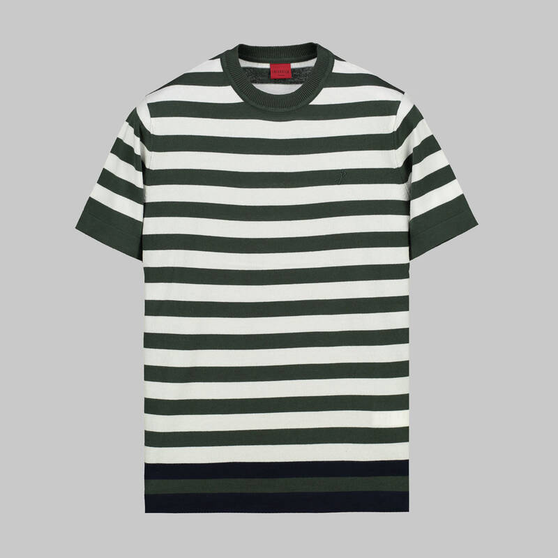 BİSİKLET YAKA KOYU LACİVERT KISA KOL TRİKO