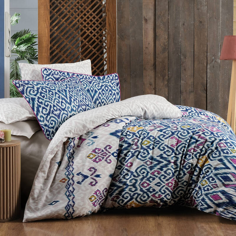 ELIYAS FLANEL MAVİ ÇİFT KİŞİLİK NEVRESİM TAKIMI