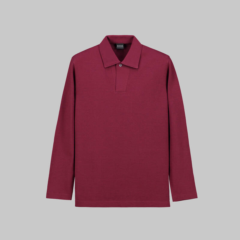 SARAR PREMIUM POLO YAKA BORDO SWEATSHIRT
