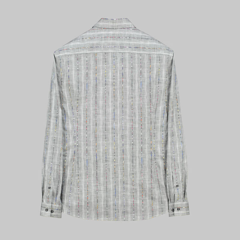 GOIAS ÇİZGİLİ LACİVERT GÖMLEK