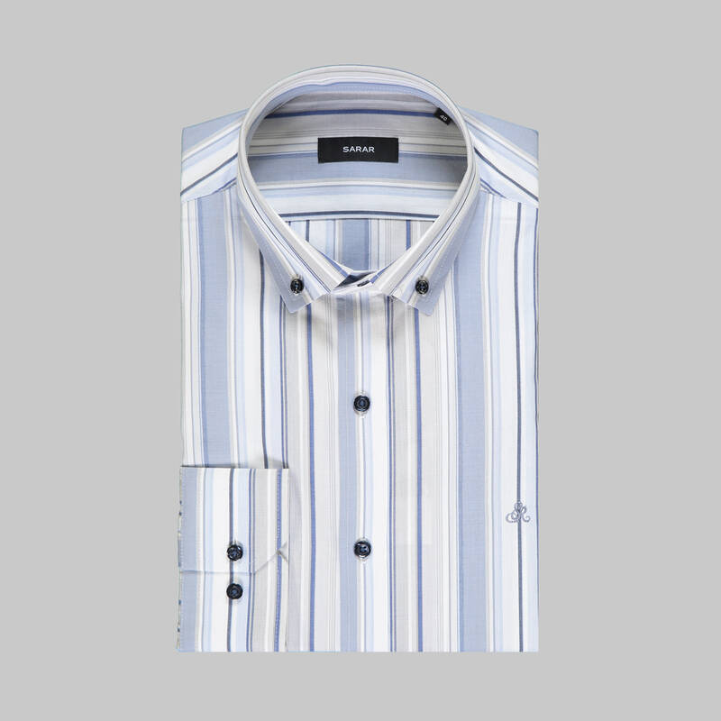 ELETA SLIMEO ERKEK MAVİ GÖMLEK