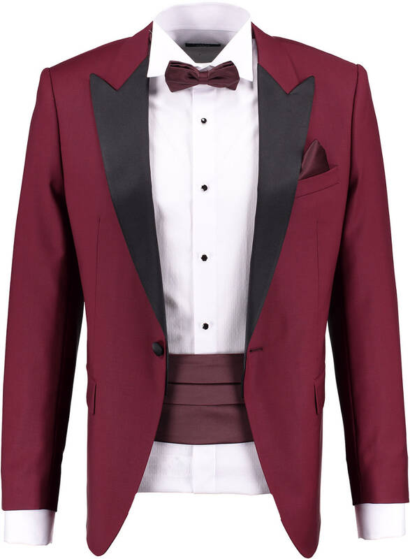 ERKEK BORDO KUŞAK-PAPYON-MENDİL SET