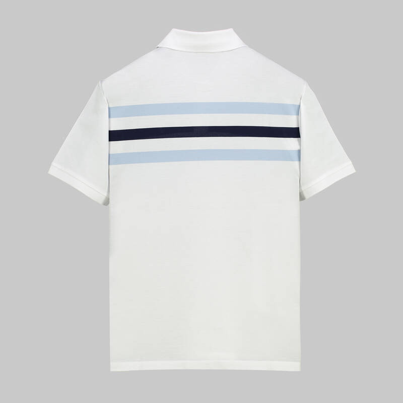 POLO YAKA ÖNÜ ÇİZGİLİ SİYAH TİŞÖRT