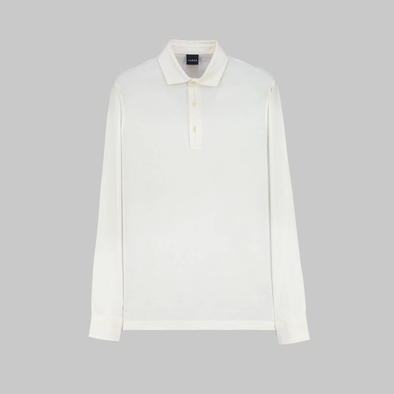 SARAR POLO YAKA UZUN KOL SİYAH T-SHIRT