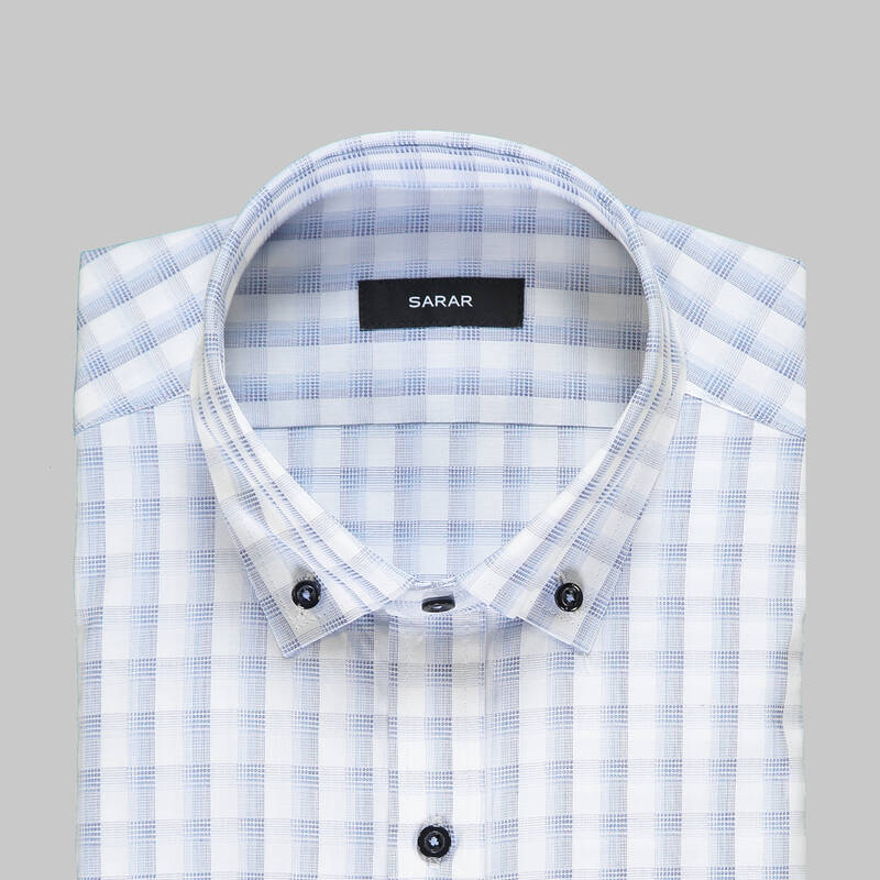 ELETA SELECTION KARELİ MAVİ GÖMLEK