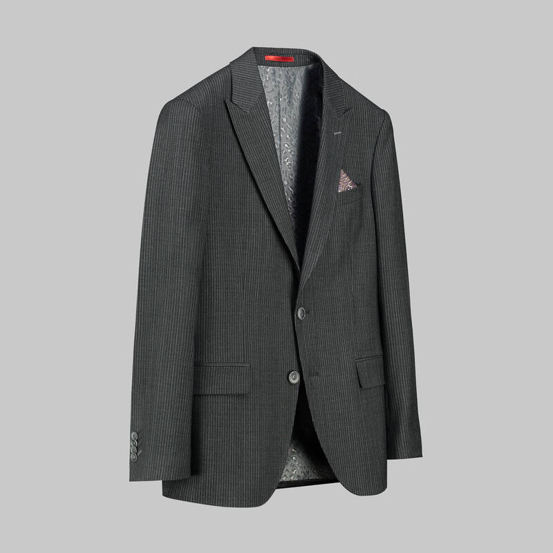 AMARA RESTA ÇİZGİLİ SİYAH TAKIM ELBİSE