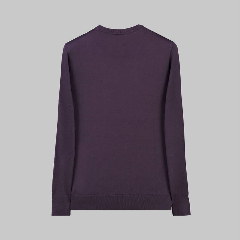 BİSİKLET YAKA KOYU MOR TRİKO