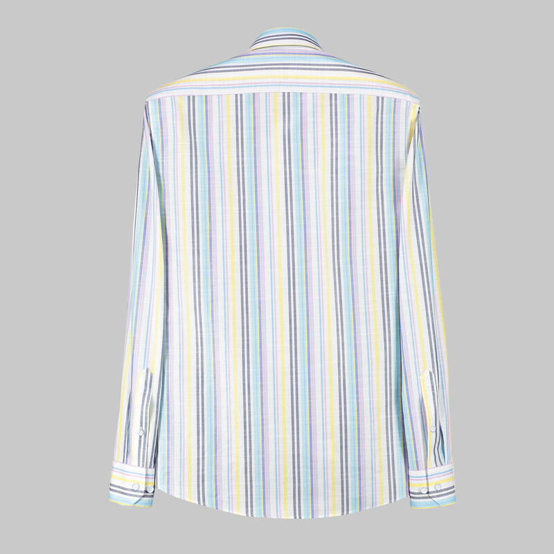 ELETA SLIMEO ÇİZGİLİ TURUNCU GÖMLEK