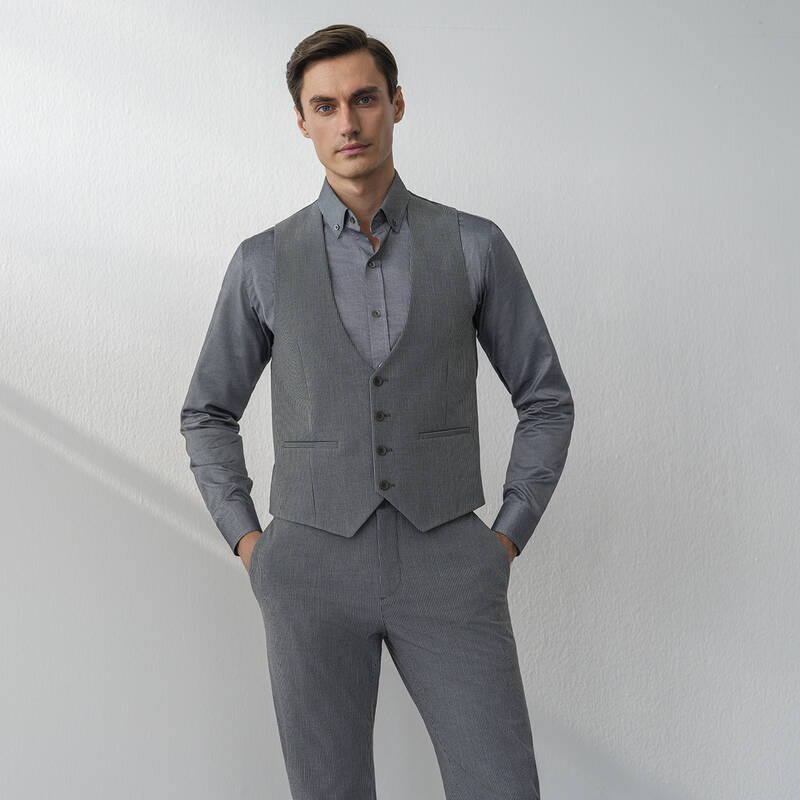 ELY ÇİZGİLİ GRİ PANTOLON