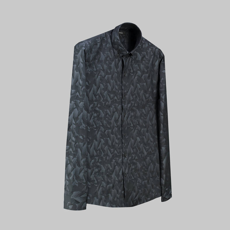 ELETA UZUN KOL SİYAH SLIM GÖMLEK