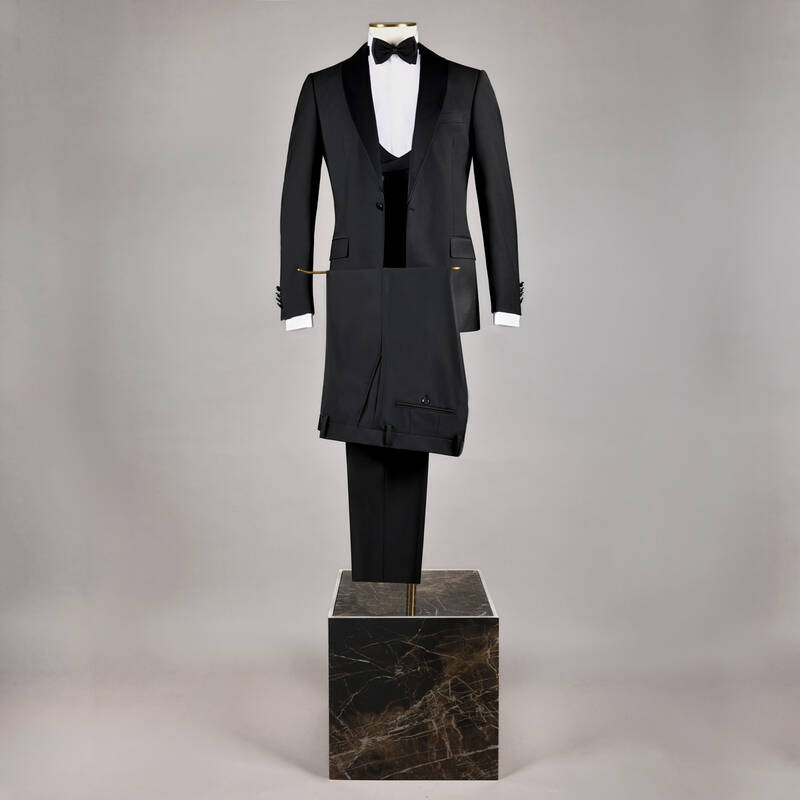 HAPPY CARLO SİYAH SMOKİN YELEK PAPYON TAKIM