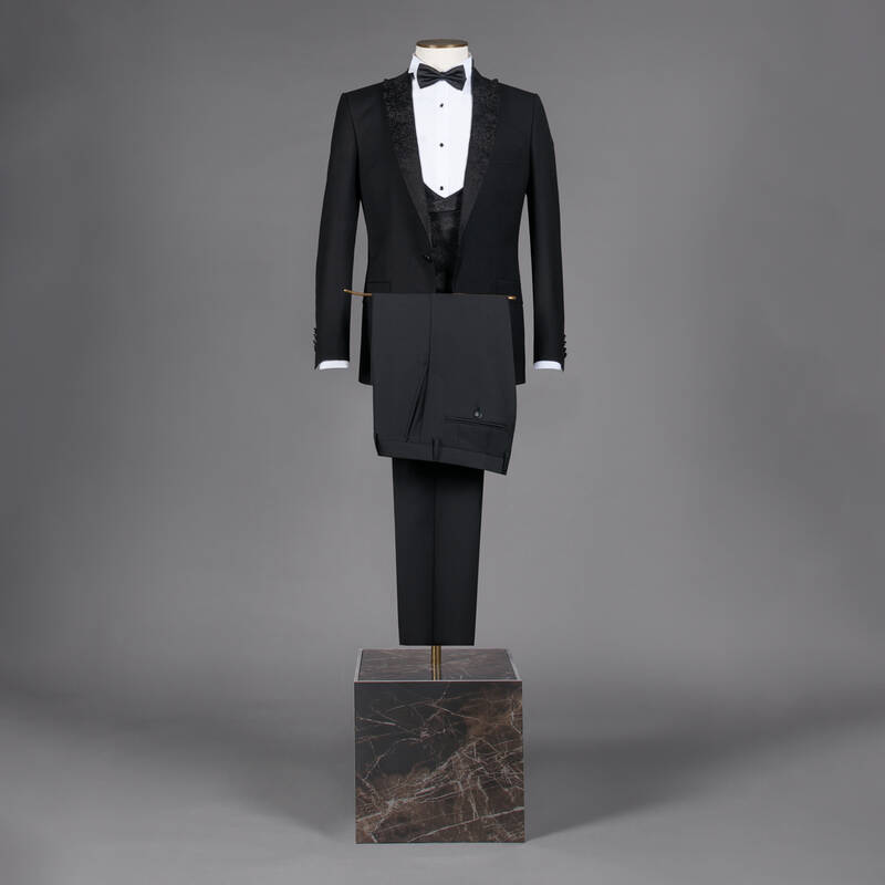 HAPPY CARLO YELEK PAPYON TAKIM SİYAH SMOKIN