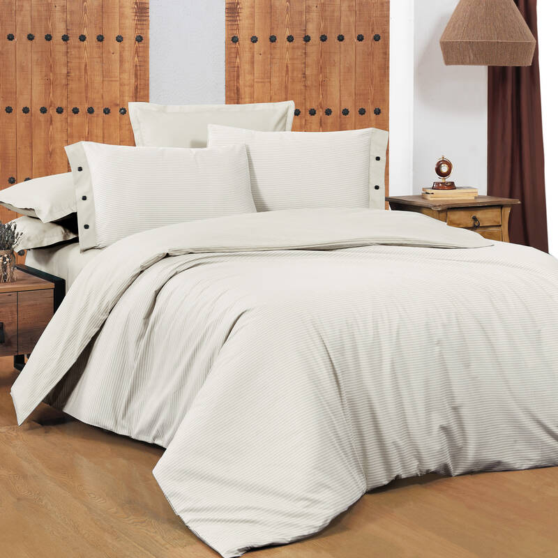 NEW FANCY STRIPE KING SIZE MAVİ NEVRESİM TAKIMI