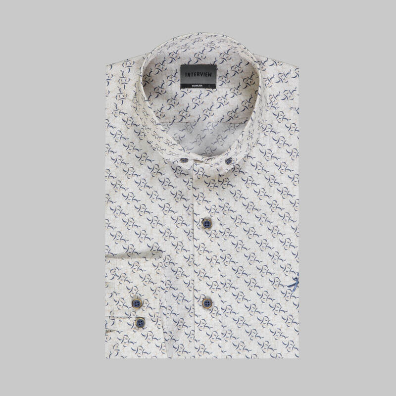 GOIAS DESENLİ BEJ GÖMLEK