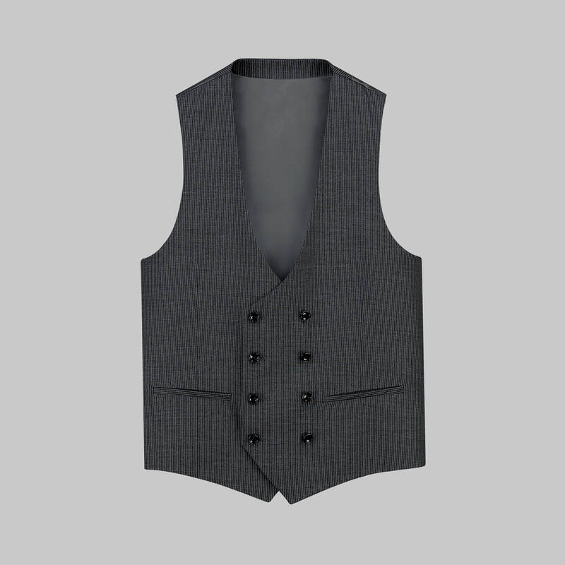 AMARA NASA RESTA YELEKLİ ÇİZGİLİ SİYAH TAKIM