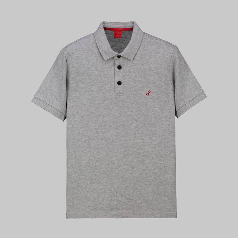 INTERVIEW POLO YAKA GRİ T-SHIRT