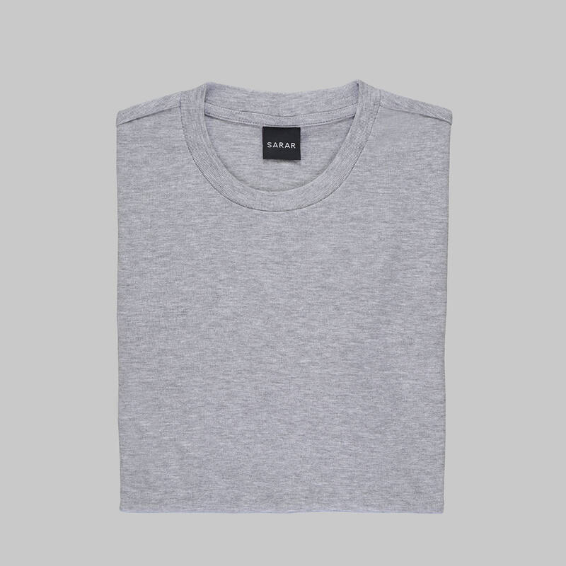 SARAR BİSİKLET YAKA GRİ TİŞÖRT