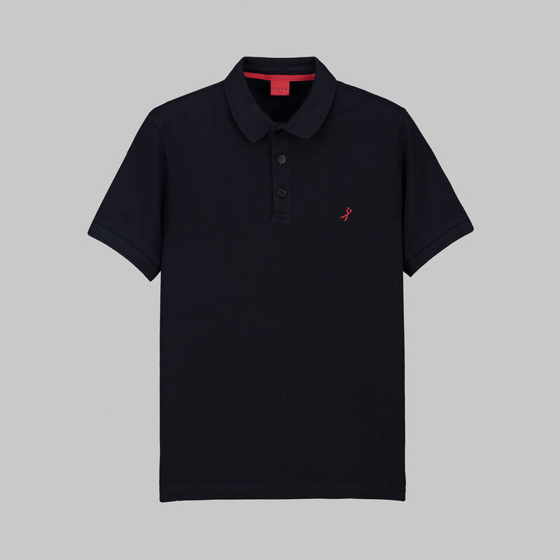 INTERVIEW POLO YAKA LACİVERT T-SHIRT