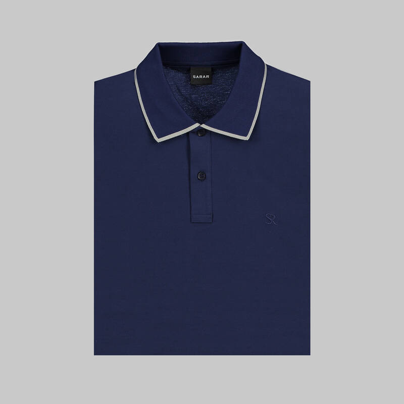 POLO YAKA PAMUKLU LACİVERT TİŞÖRT