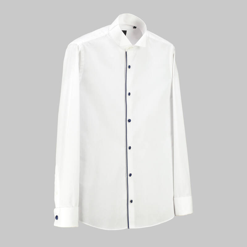 ILIE.AL BEYAZ SMOKİN GÖMLEK