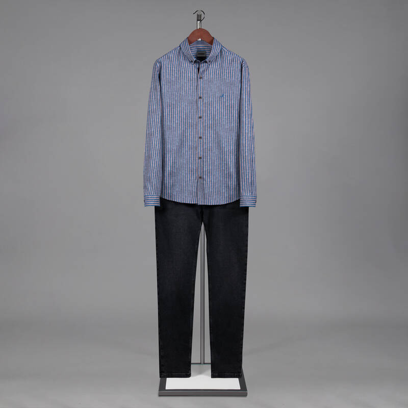 GOIAS ÇİZGİLİ PARLEMENT GÖMLEK