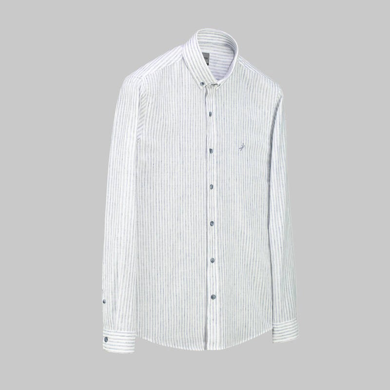 GOIAS KAHVERENGİ UZUN KOL SLİM GÖMLEK