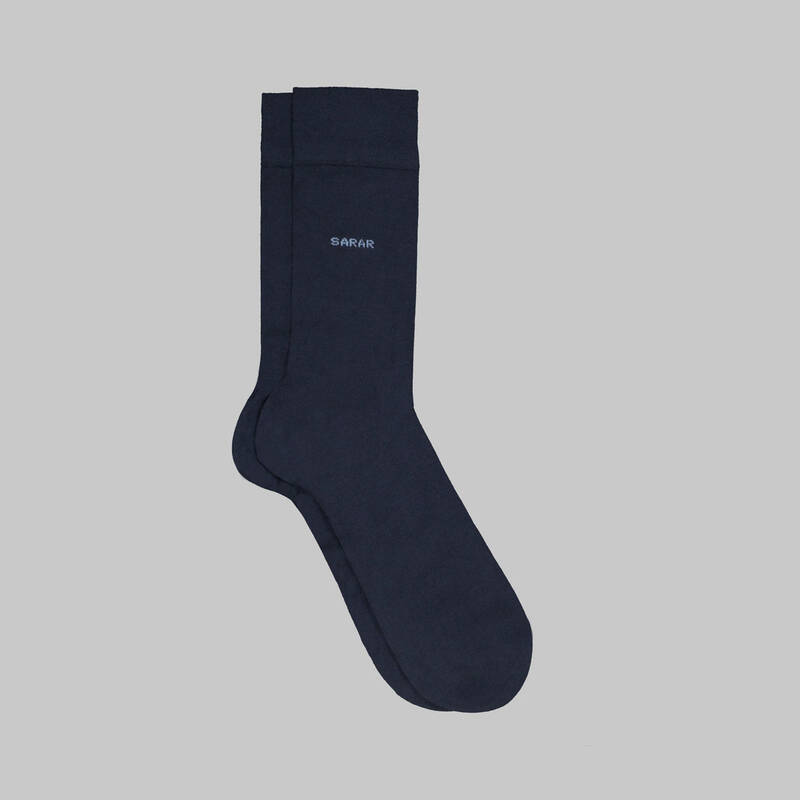 KUTULU LACİVERT BAMBU ÇORAP