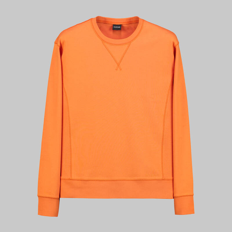 SARAR BİSİKLET YAKA TURUNCU SWEATSHIRT