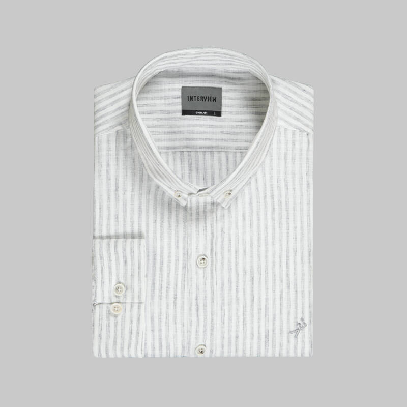 GOIAS KAHVERENGİ UZUN KOL SLİM GÖMLEK