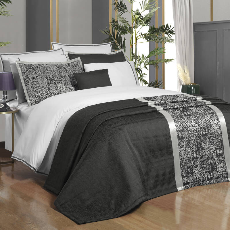 BOLENO GRİ YATAK ÖRTÜSÜ VE NEVRESİM TAKIMI