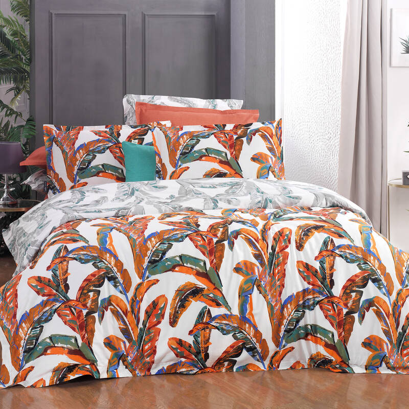 DEFNE SATEN ÇİFT KİŞİLİK TURUNCU NEVRESİM TAKIMI