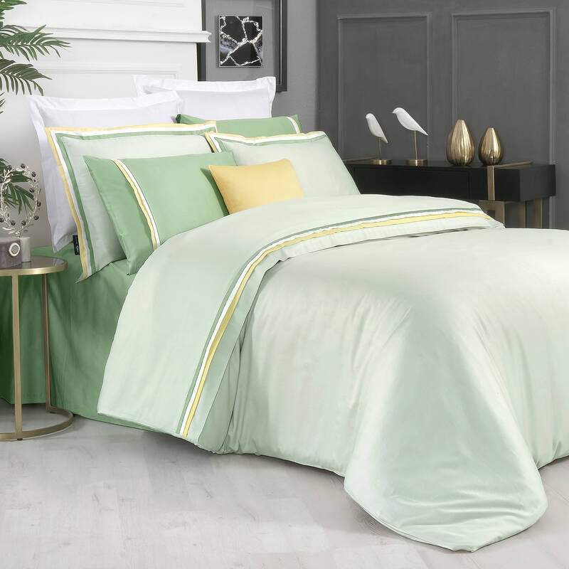 MINSK SATEN ÇİFT KİŞİLİK BEJ SOMON NEVRESİM TAKIMI