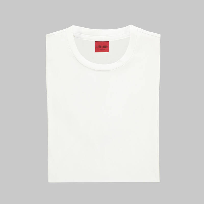 INTERVIEW BİSİKLET YAKA KISA SİYAH KOL T-SHIRT