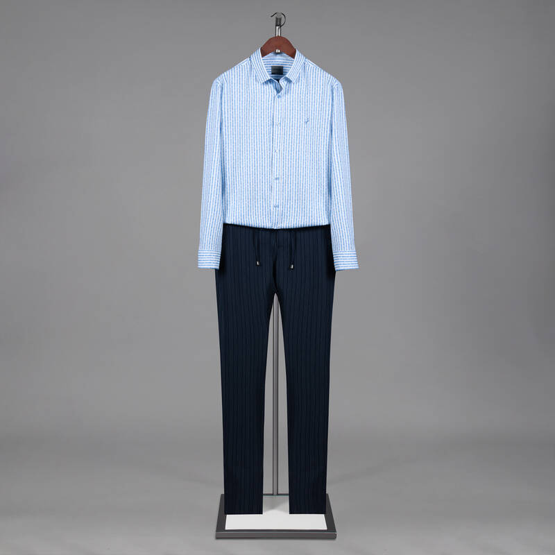 ARTOS ÇİZGİLİ MAVİ GÖMLEK