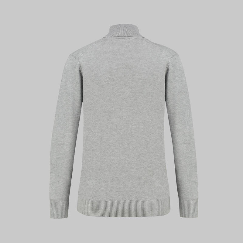 TAM BALIKCI YAKA GRİ MELANJ TRİKO