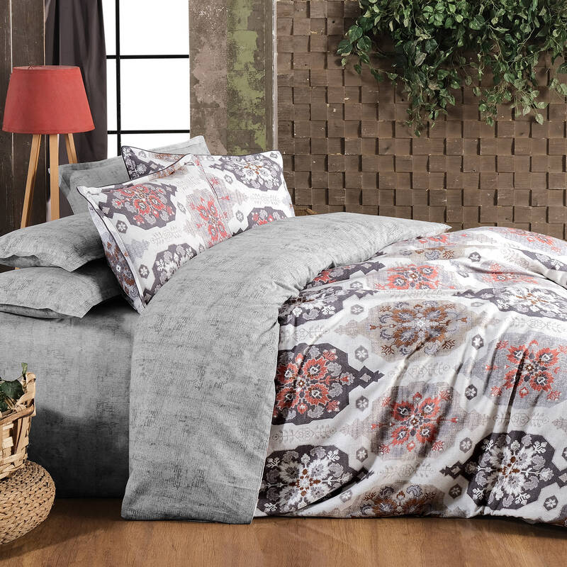 NIMA FLANEL GRİ KING SIZE NEVRESİM TAKIMI