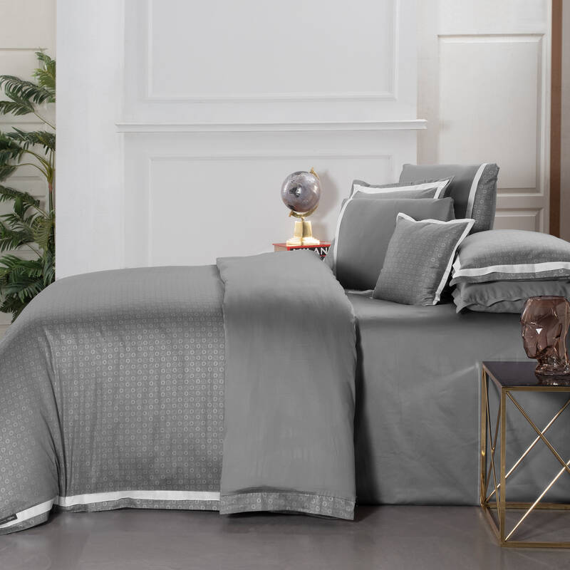 SAROV SATEN KING SIZE GRİ NEVRESİM TAKIMI