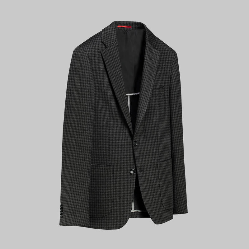 MATTEO DESENLİ KOYU GRİ CEKET