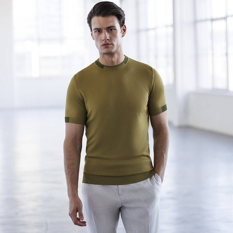 BİSİKLET YAKA KISA KOL BEYAZ TRİKO