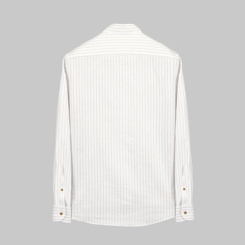 ALN ÇİZGİLİ YEŞİL SLİM GÖMLEK