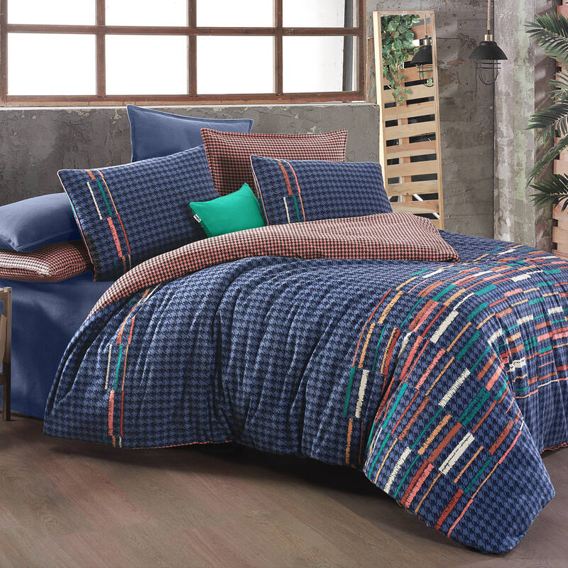 LAYRA FLANEL MAVİ KİNG SIZE NEVRESİM TAKIMI