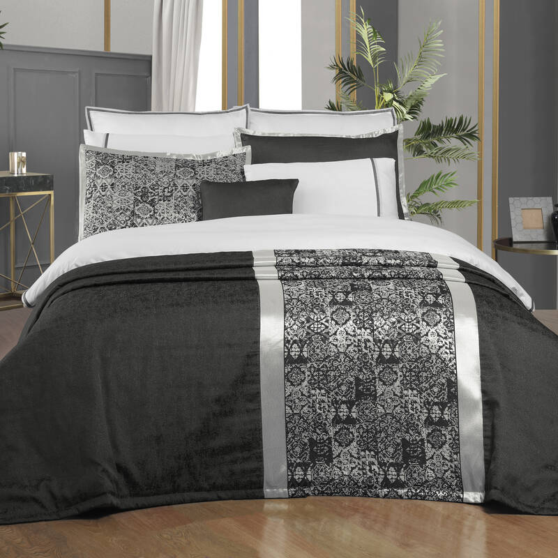 BOLENO GRİ YATAK ÖRTÜSÜ VE NEVRESİM TAKIMI