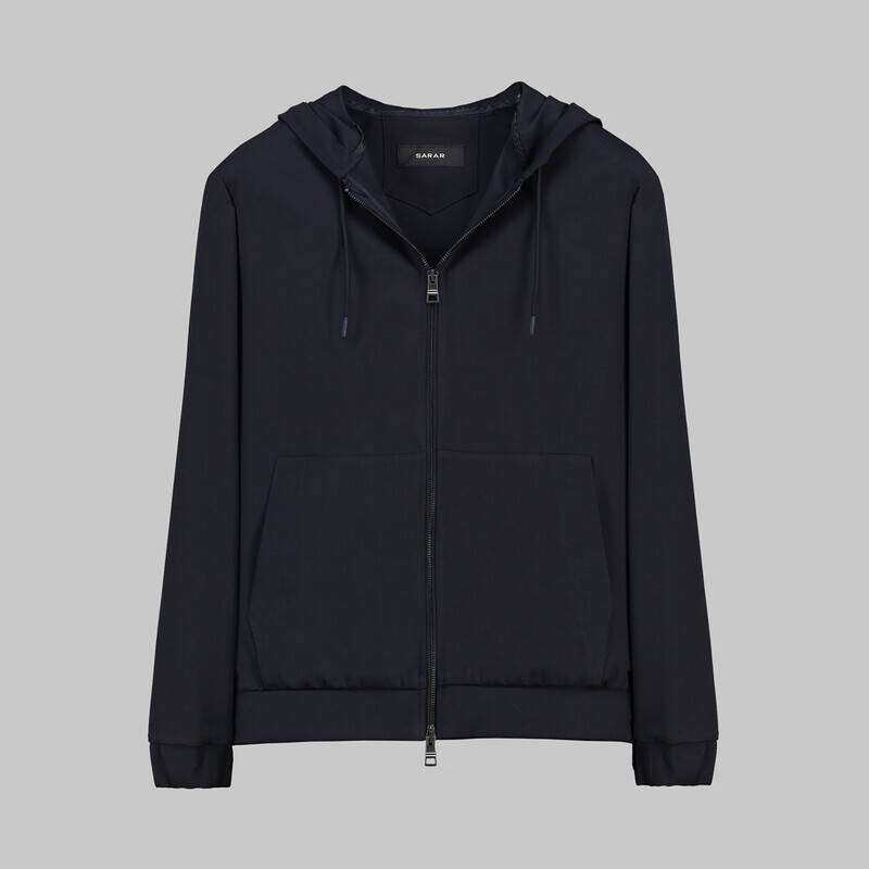 PERGAMON LACİVERT KAPÜŞONLU MONT