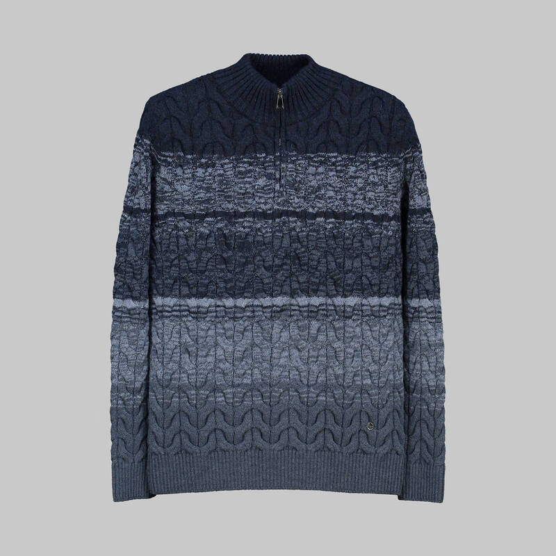 YARIM BALIKÇI INDIGO TRİKO