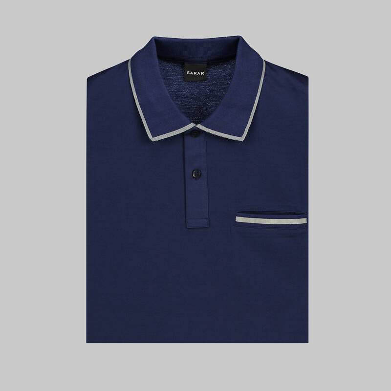 POLO YAKA CEP DETAYLI BORDO TİŞÖRT