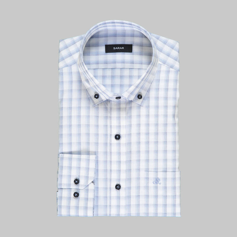 ELETA SELECTION KARELİ MAVİ GÖMLEK