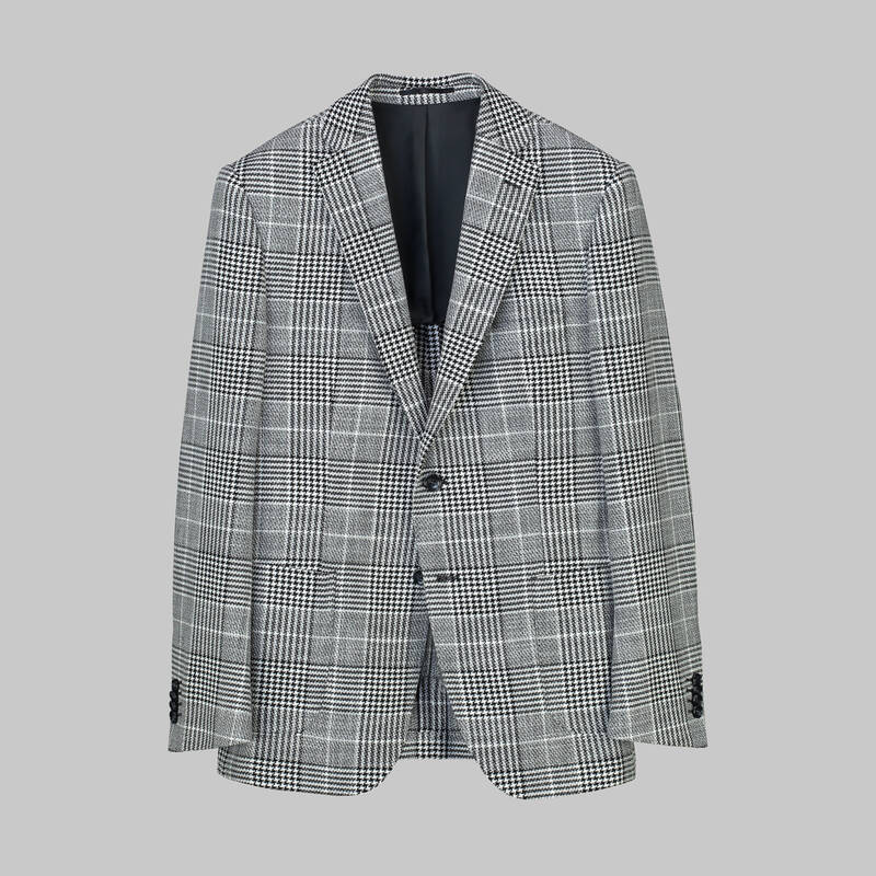 REXFORD KARELİ SİYAH BEYAZ CEKET