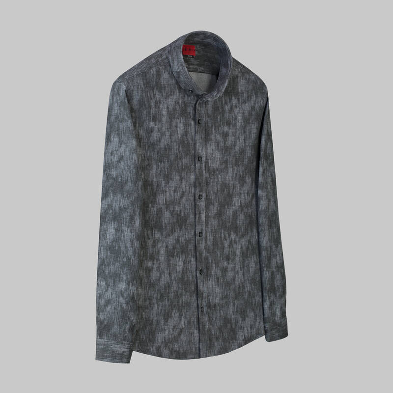 GOIAS DESENLİ GRİ GÖMLEK